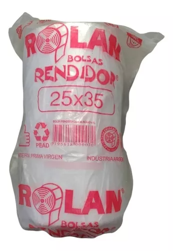 25x35cm RENDIDORAS Bolsas bobinadas x Unidad.