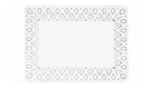 21x27cm Blonda rectangular papel x unidad.