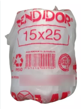 15x25 RENDIDORA Bobina Bolsas x Unidad.