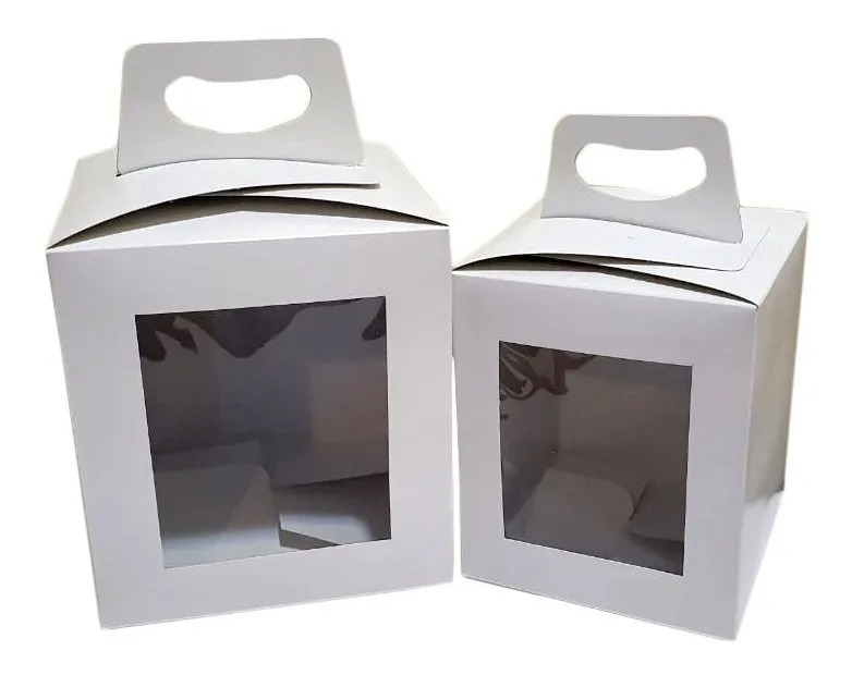 14x14x17cm Caja  visor (Pan dulce 1/2Kg) x unidad.