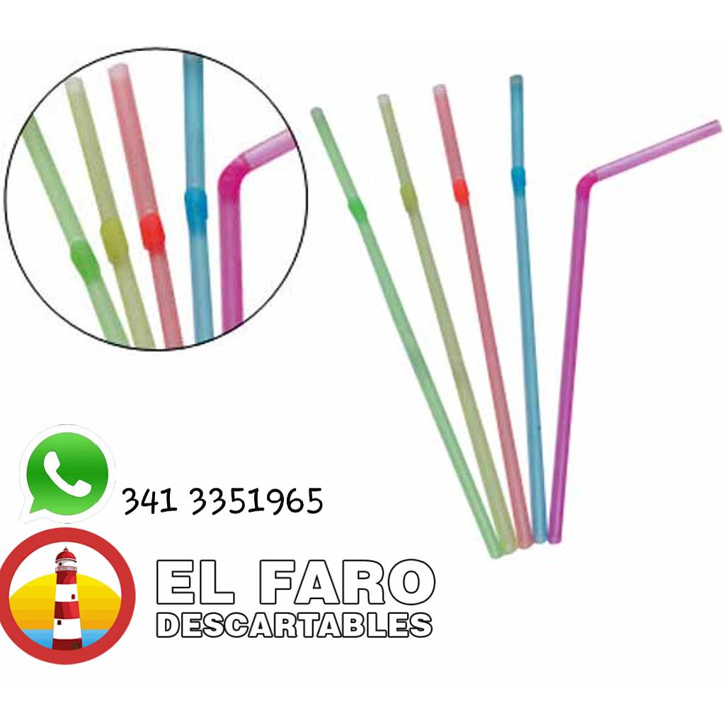 Sorbete color flexible x 10 unidades     