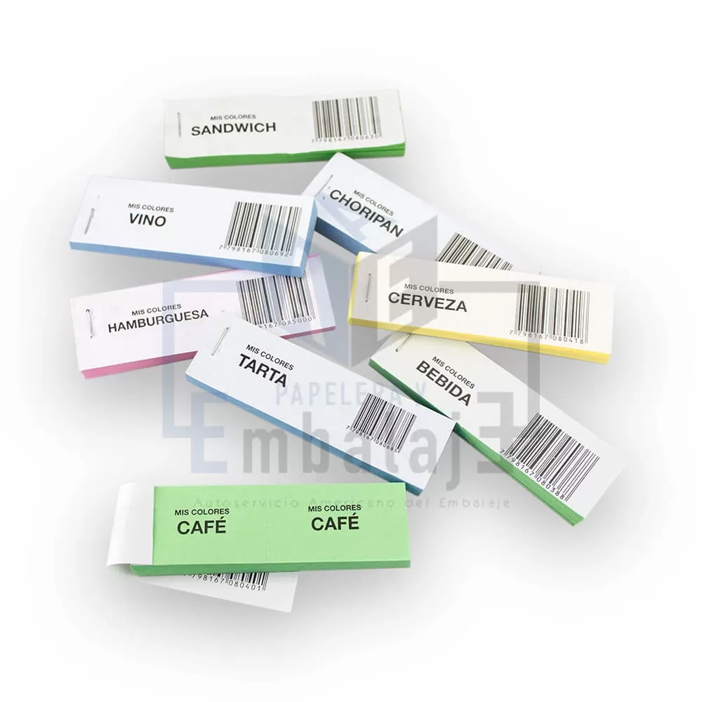 TICKETS Talonario bar x 100 unidades.