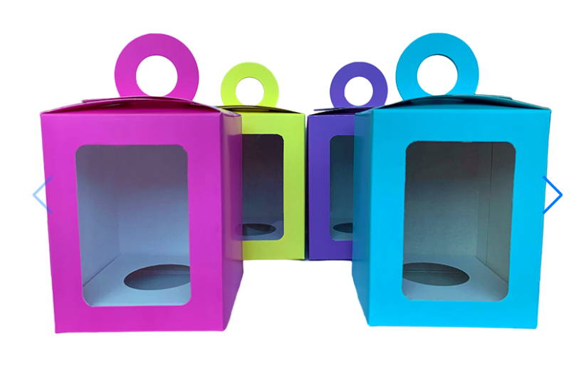 8x8x10cm Caja visor c/manija x unidad.